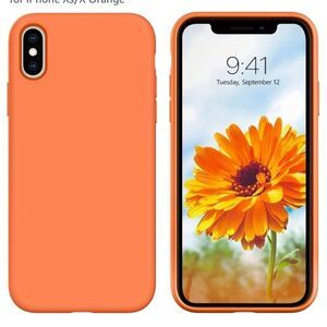 GUAGUA compatible with iPhone XS/X case 5.8 inch liquid silicone, soft gel